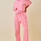 Dylan Striped Set Top Pink