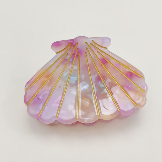Pink Shell Hair Clip