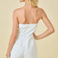 Demi White Denim Romper