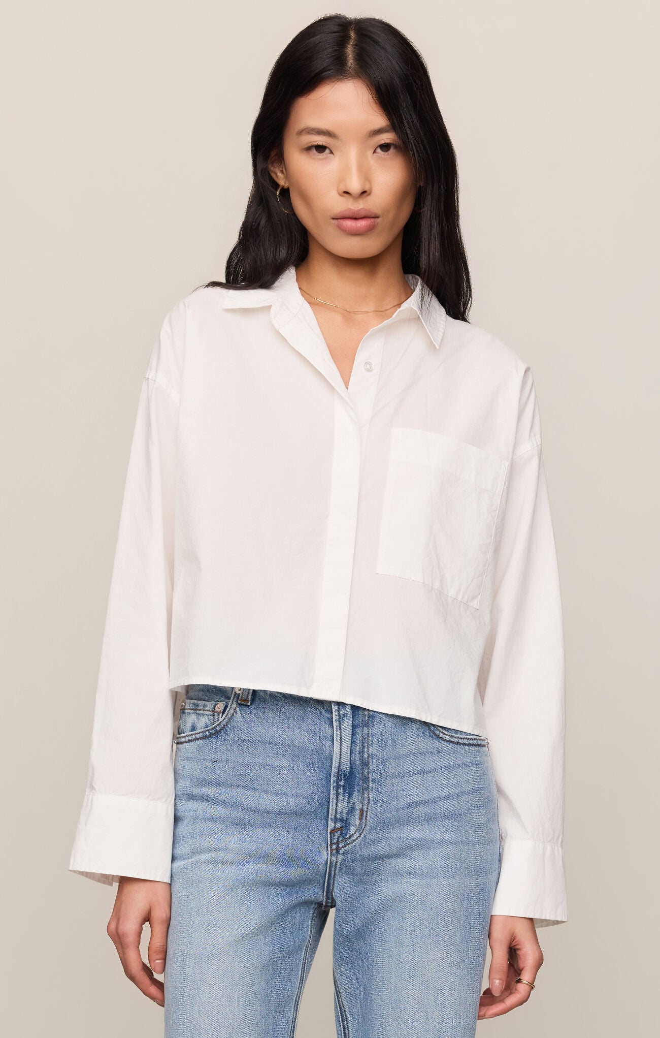 Z SUPPPLY Favorite Button Up Top White