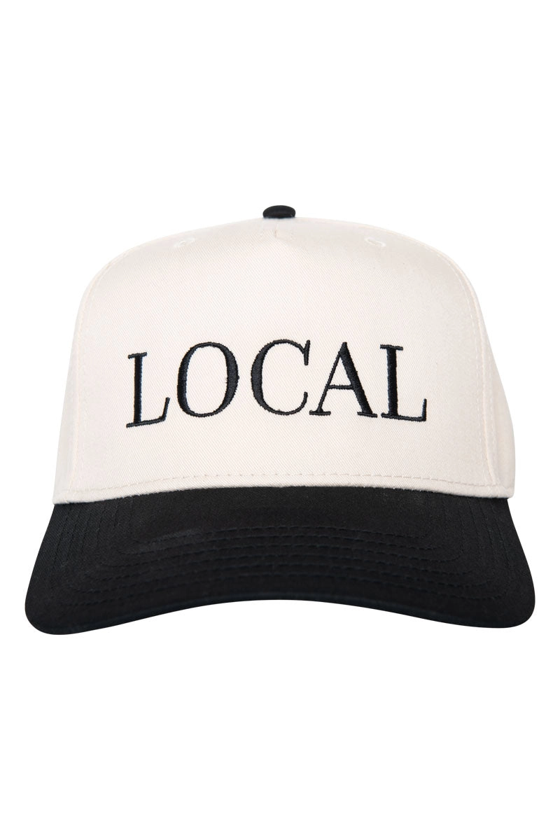 Local Two-Toned Vintage Hat Black and Tan