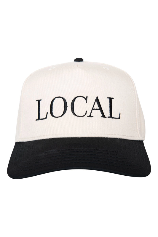Local Two-Toned Vintage Hat Black and Tan