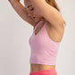 V Neck Yoga Top Sugar Pink