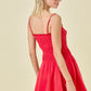 Dana Tiered Mini Dress Red