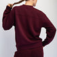 Mock Neck Cherry Pullover