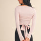 Kiara Pink Wrap Top