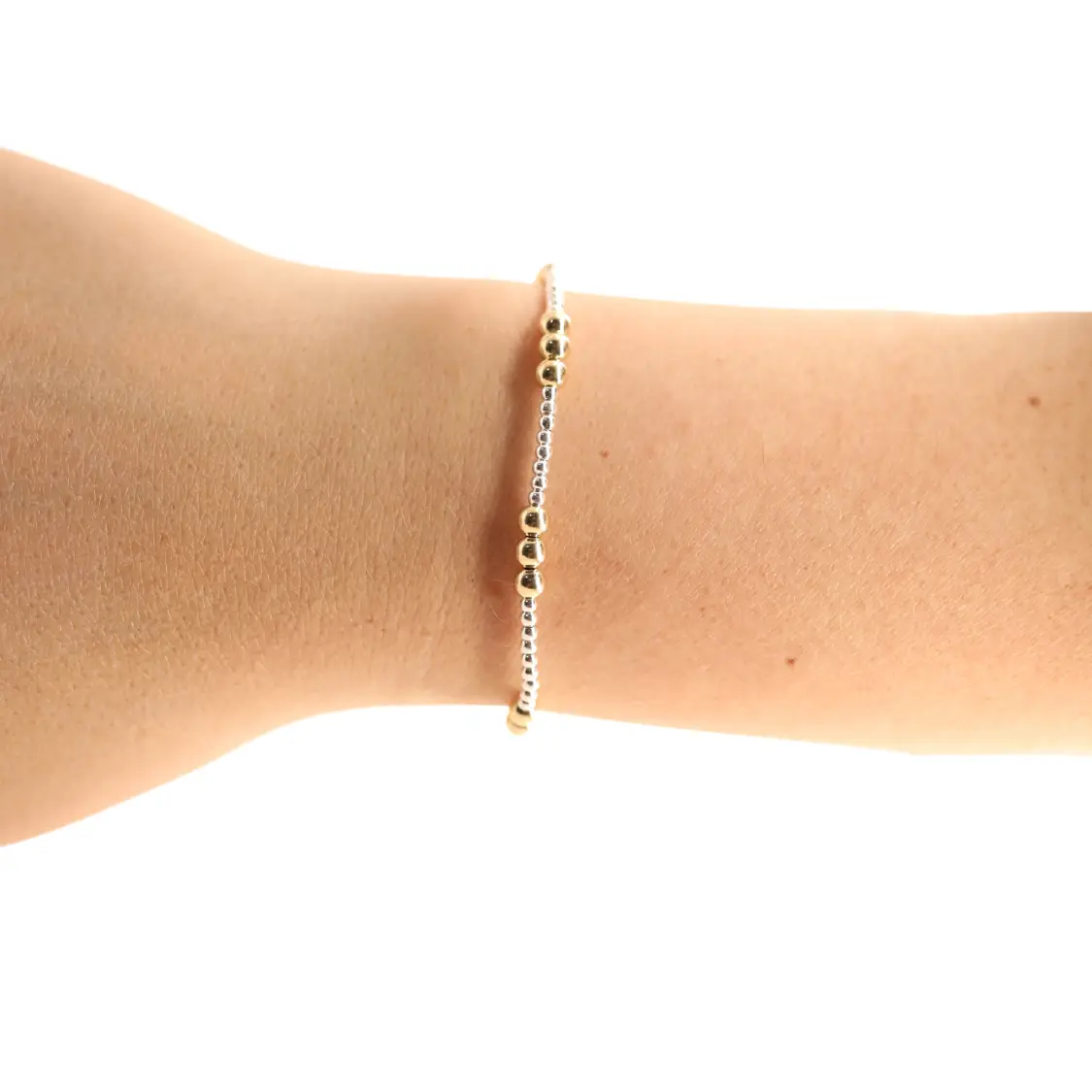 Ily Bracelet in Silver with Gold Extended 7.25 inch