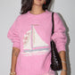 Beatrice Pink Sailboat Sweater