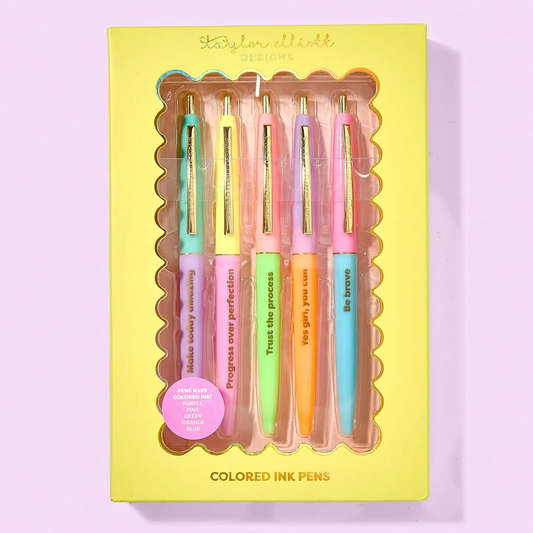 Pen Set - Motivational - Affirmations - 5 Piece Set