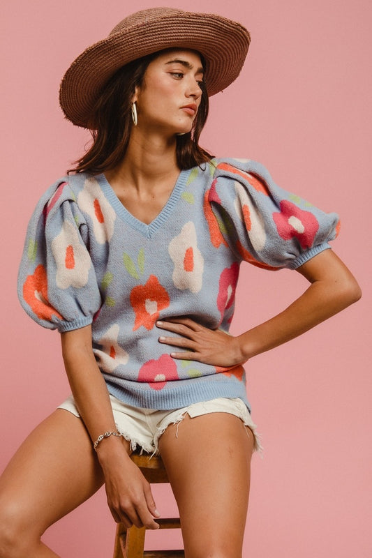 Bailey lt blue top