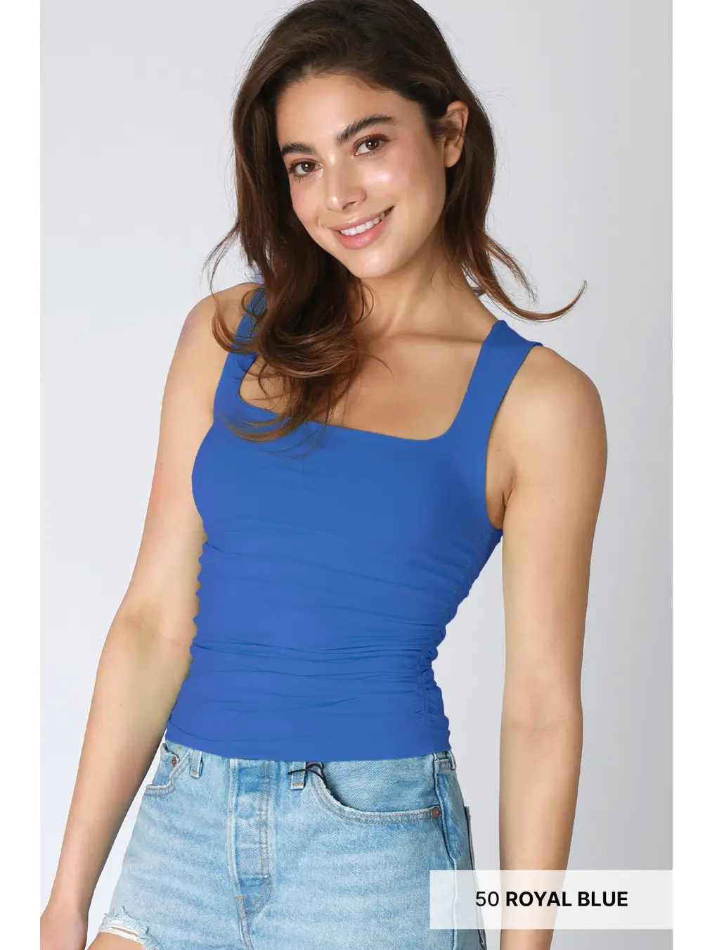 Clean Line Square Shirred Top