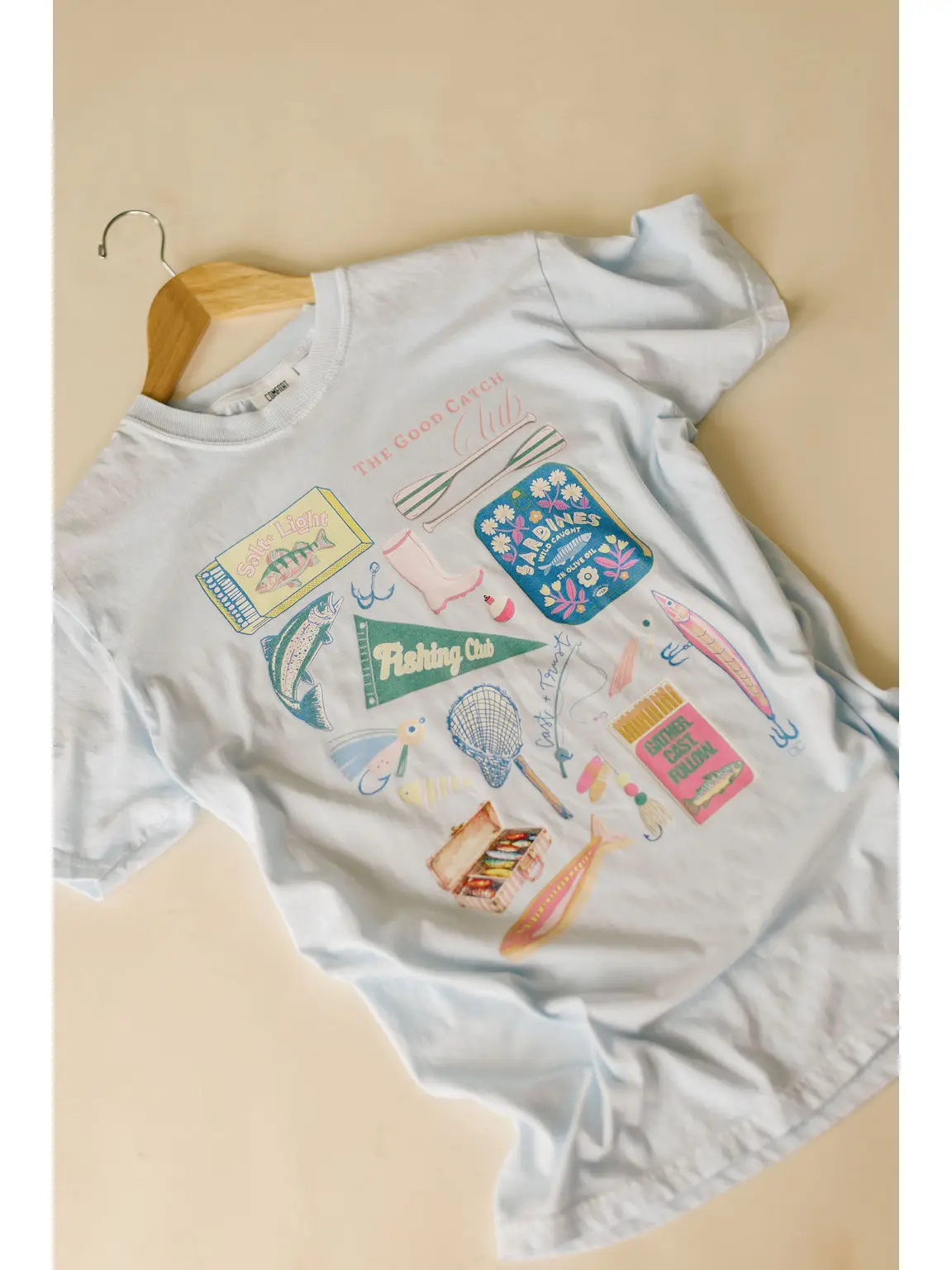 Fishing Club Match Box Collage Graphic Tee