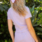 Mineral Wash Side Pocket Skort Lavender