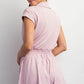 Mauve Peony quarter zip romper