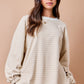 Daphne Tan Striped Top