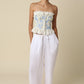 Millie Wide-leg Drawstring Linen Pants