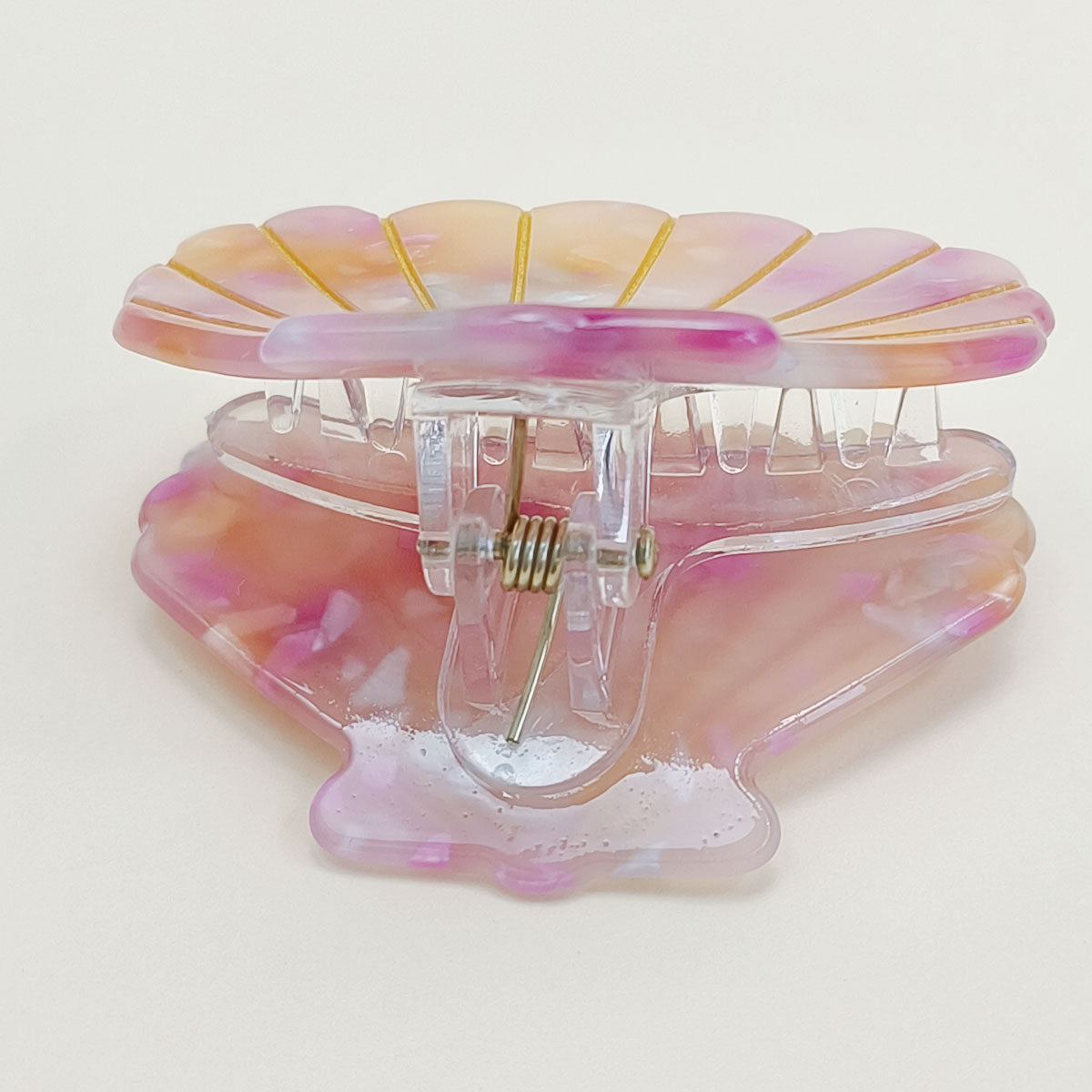 Pink Shell Hair Clip