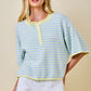 Deann Striped Top Blue
