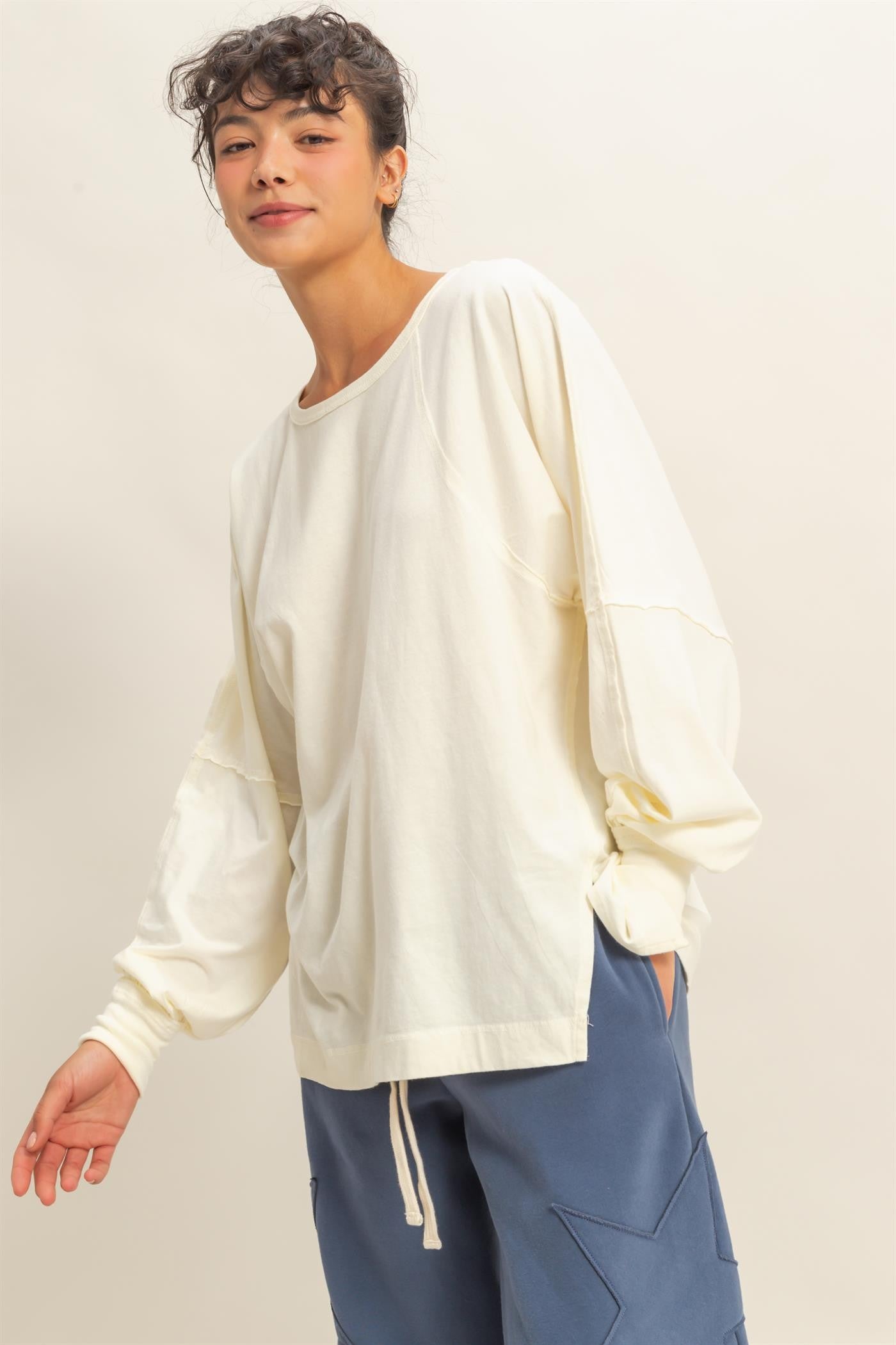 Hailey Long Sleeve Cream