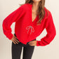 Harlow Red Cardigan