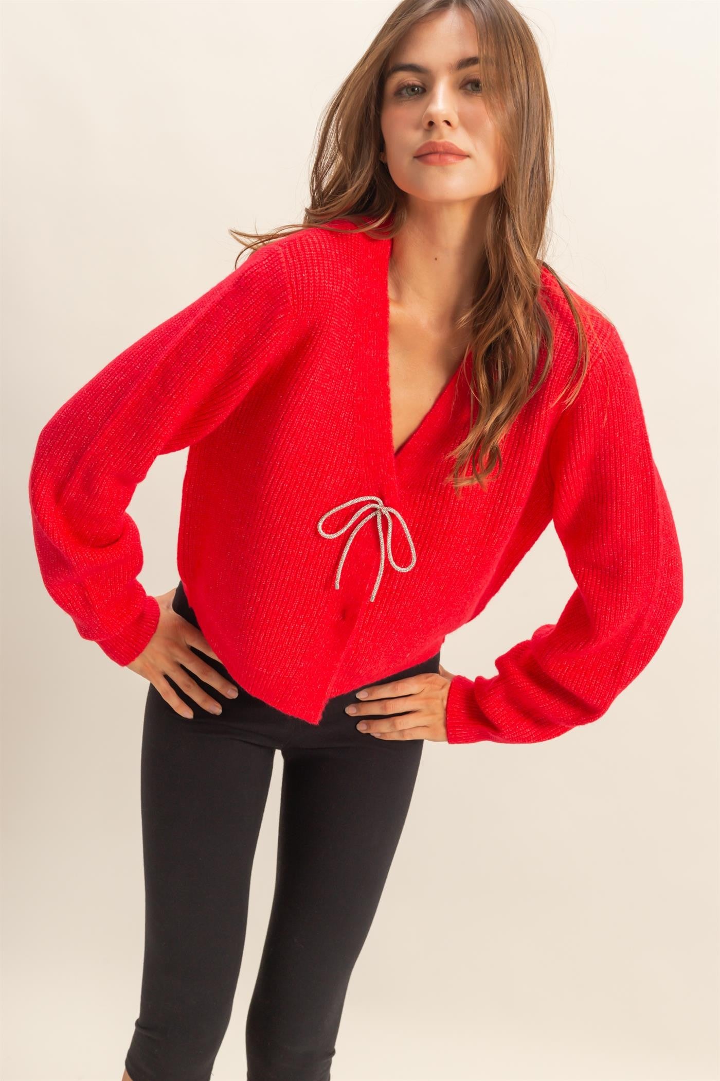 Harlow Red Cardigan