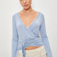 Mika Lace Inset Wrapped Top