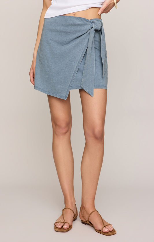 Z SUPPLY Sora Jersey denim Mini Skirt