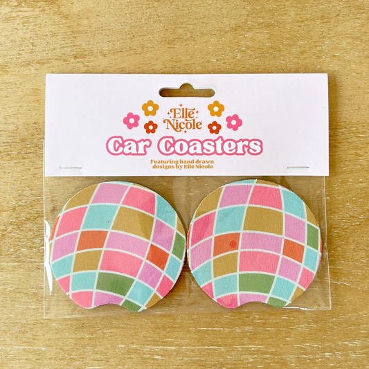 Car Cupholder Coasters - Disco Balls