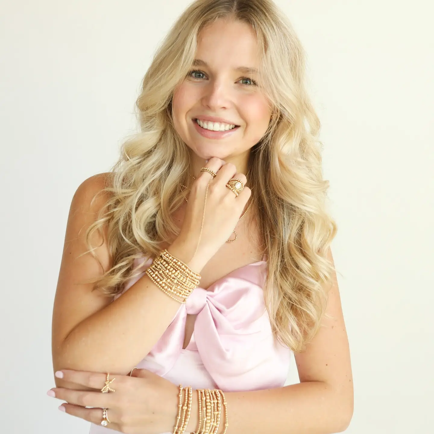 Lively Fluted Bracelet in Gold Standard 6.75 inch