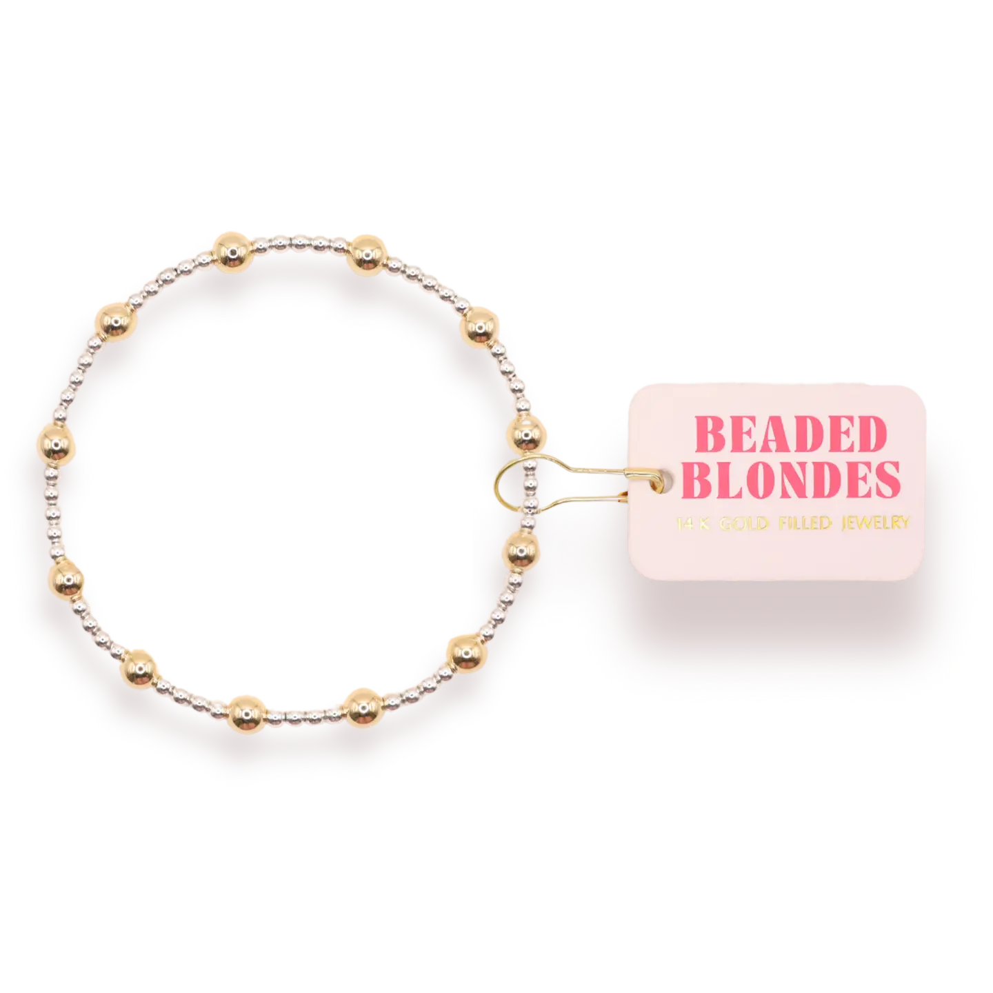 Lively Bracelet in Silver with Gold Standard 6.75 inch