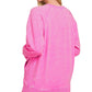 Terry Round Neck Pullover Pink