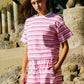 Brenda Striped Crop Top Pink
