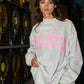 'pilates & Yoga' Reversible Mockneck Sweatshirt