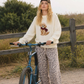 Puppy Crew Neck Relaxed Sweater
