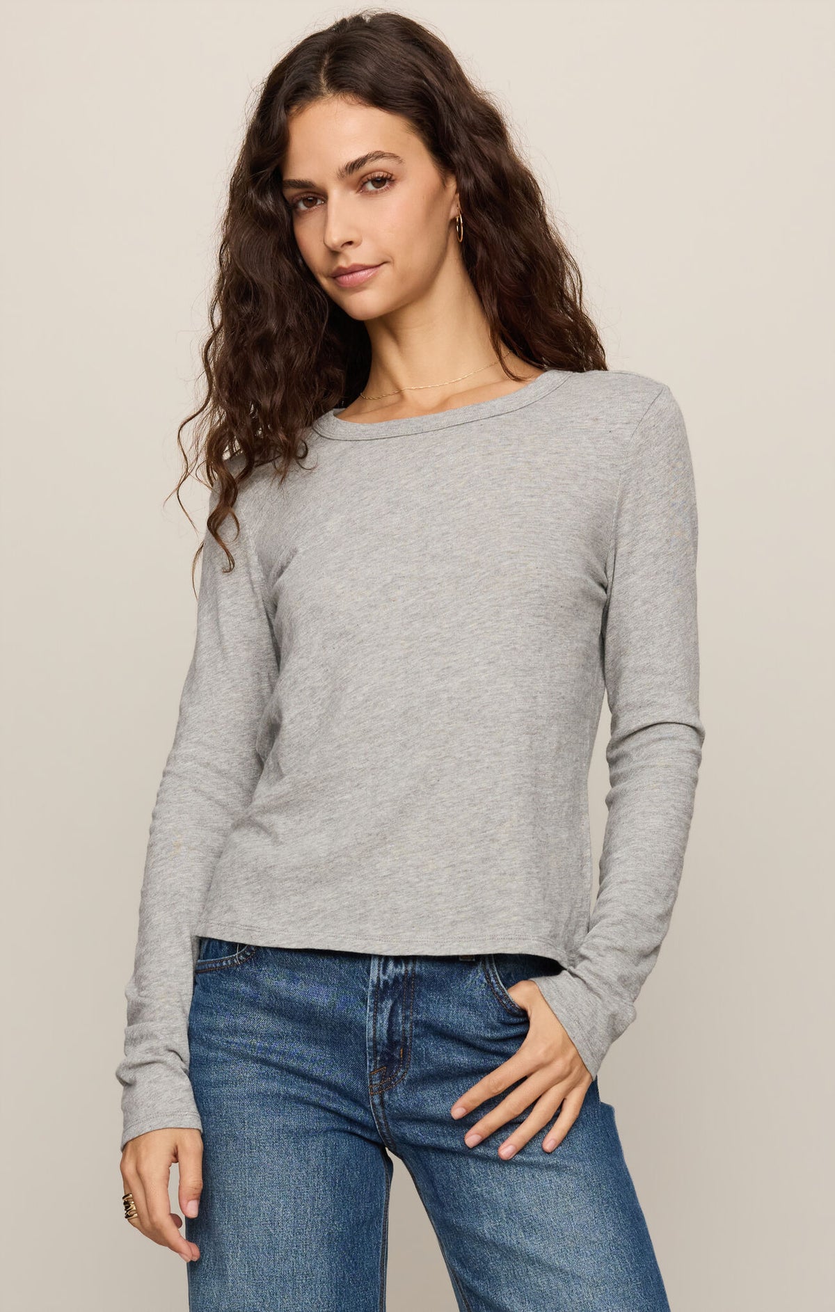 Z SUPPLY Junie L/S Tee Heather Grey