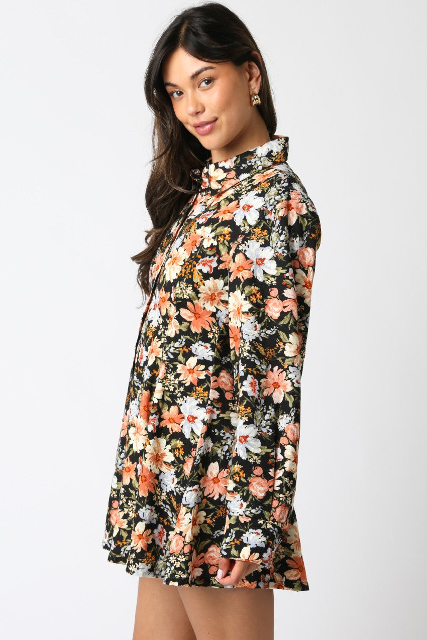 Sophia Floral Button Dress