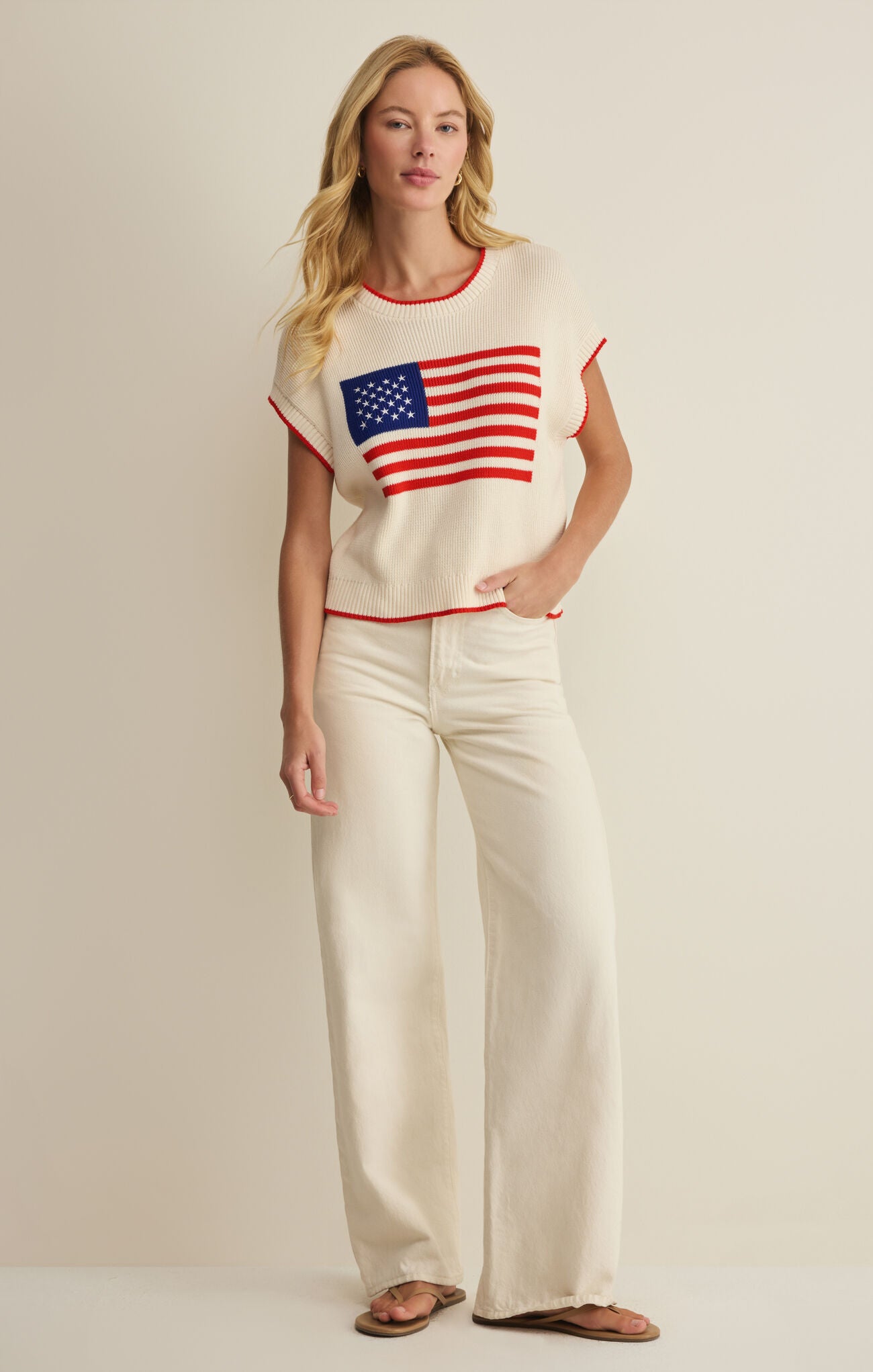 Z SUPPLY Sleeveless Patriot Sweater