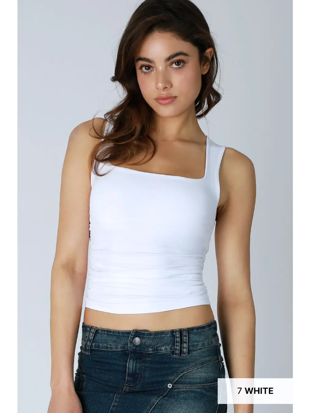 Clean Line Square Shirred Top