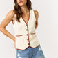 Lara white and brown top