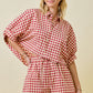 Danielle Red Gingham Set