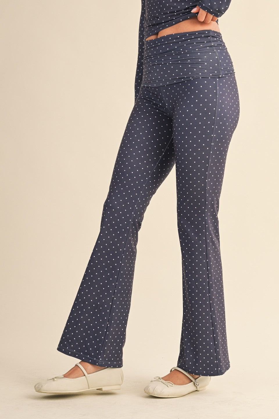 Navy Polka Dot Pants