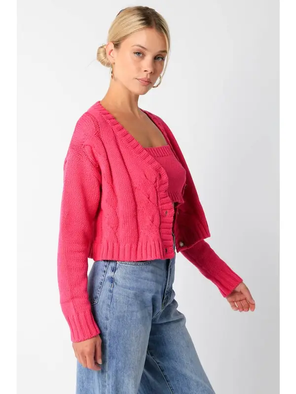 Wendy Cardigan Set Pink