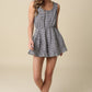 Oria Gingham Open-back Romper
