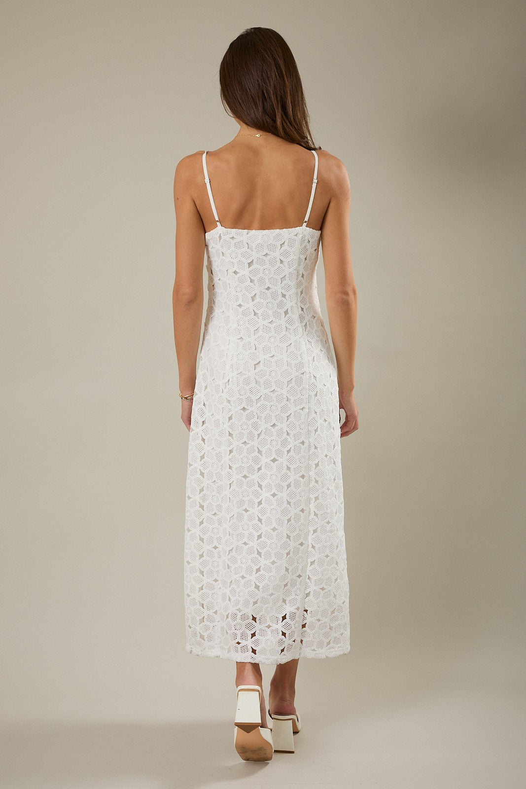 Sam White Lace Midi