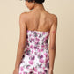 Millie Floral Strapless Belted Romper