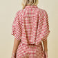 Danielle Red Gingham Set