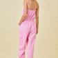Bella Pink Cargo Jumpsuit