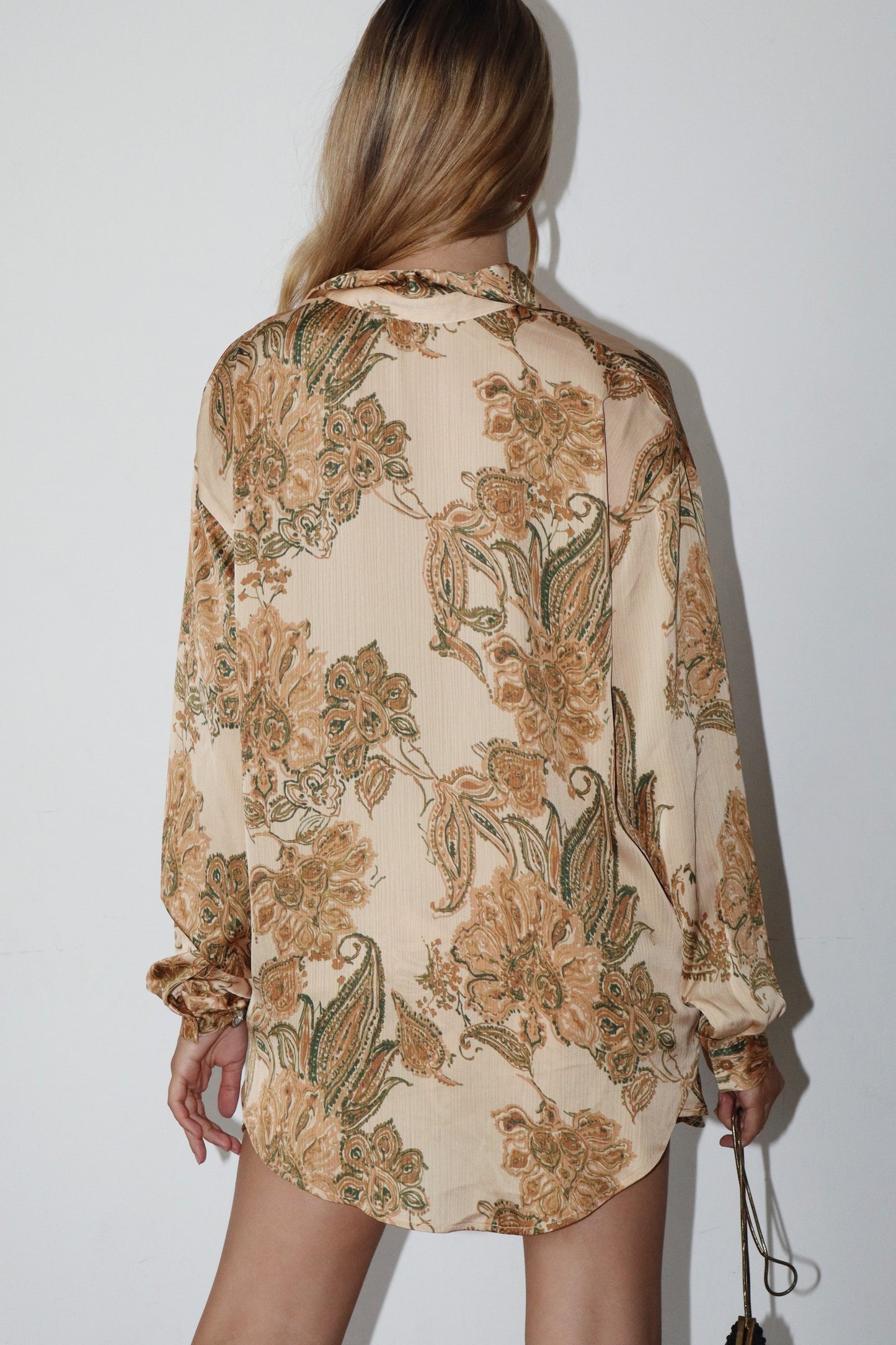 Beatrice Paisley Button Down Blouse