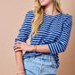 Dani Blue Striped Top
