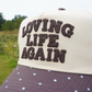 Loving Life Again - Brown & Blue Polka Dot Trucker Hat